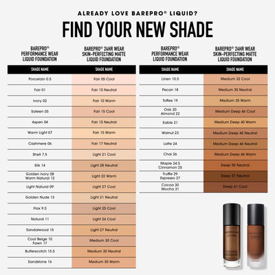 BAREPRO® 24HR Wear Skin-Perfecting Matte Liquid Foundation Mineral SPF 20