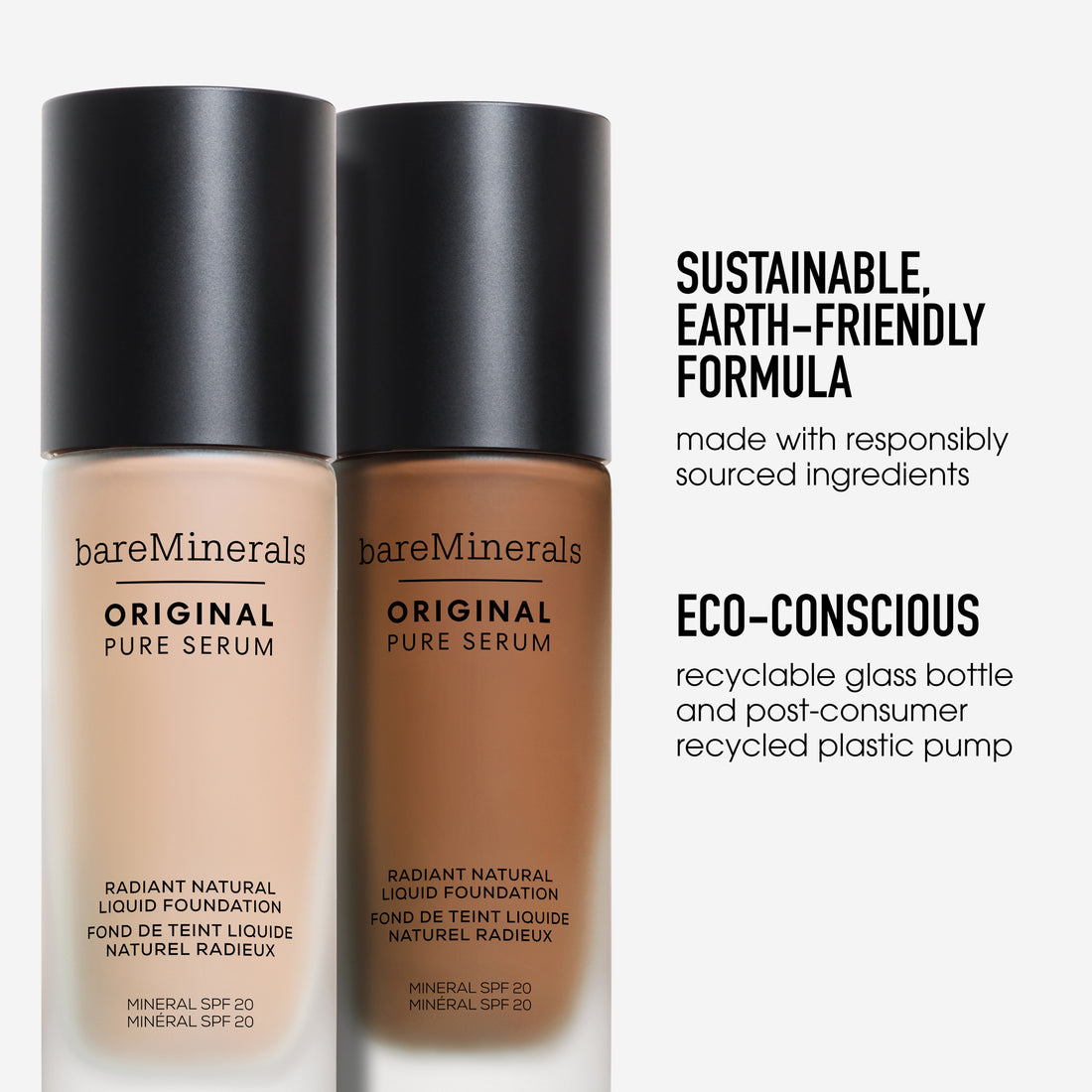 ORIGINAL Pure Serum Radiant Natural Liquid Foundation Mineral SPF